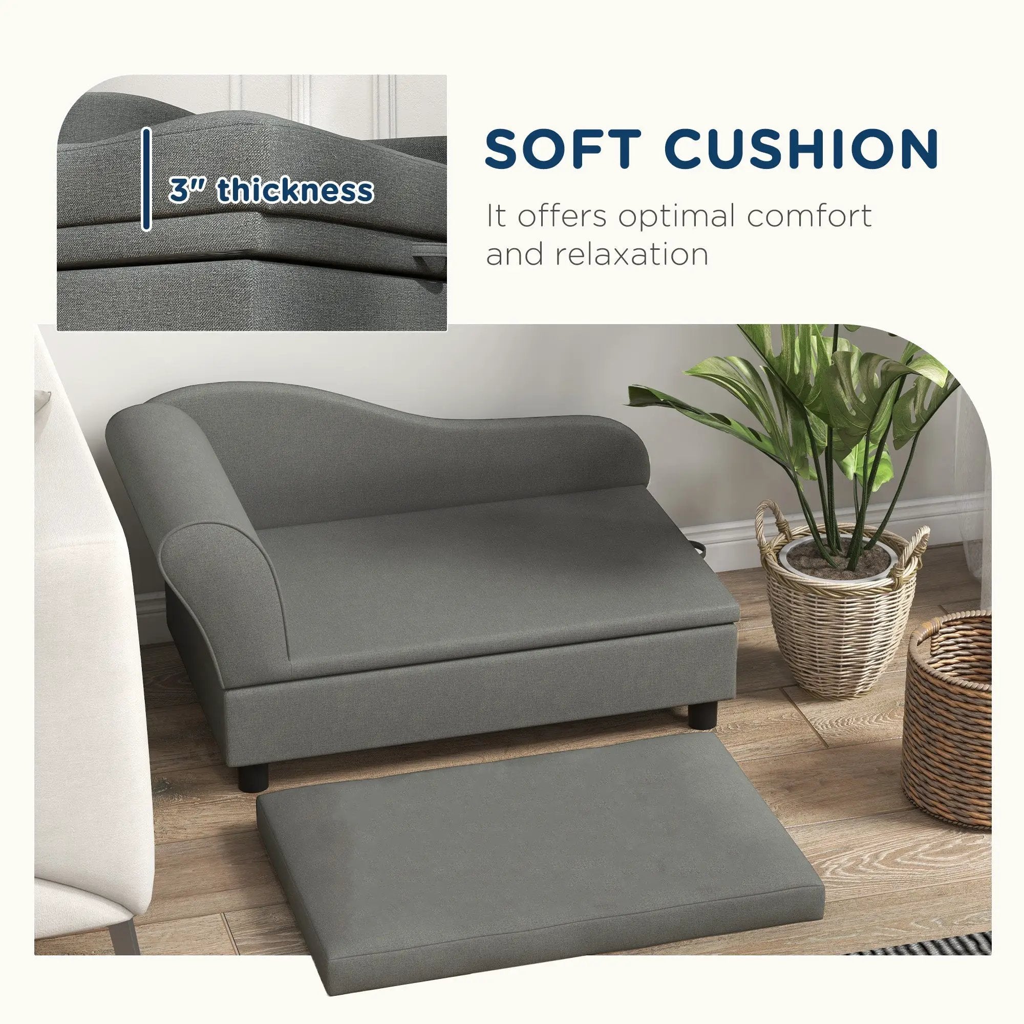 Pet Sofa Dog Sofa for Small Dogs with Storage by HouseOfZazla