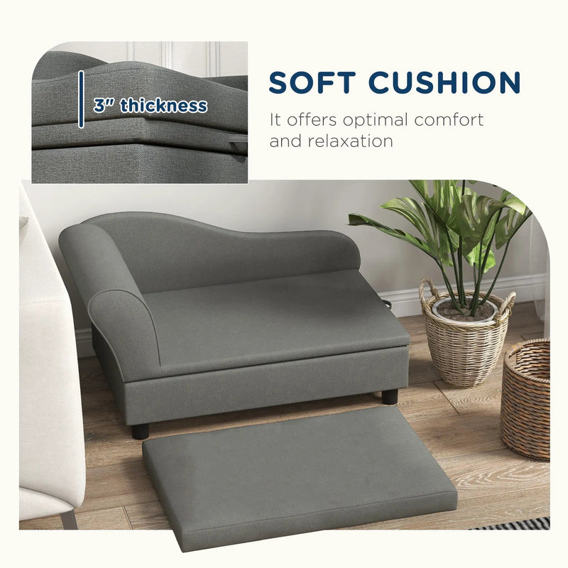 Pet Sofa Dog Sofa for Small Dogs with Storage by HouseOfZazla