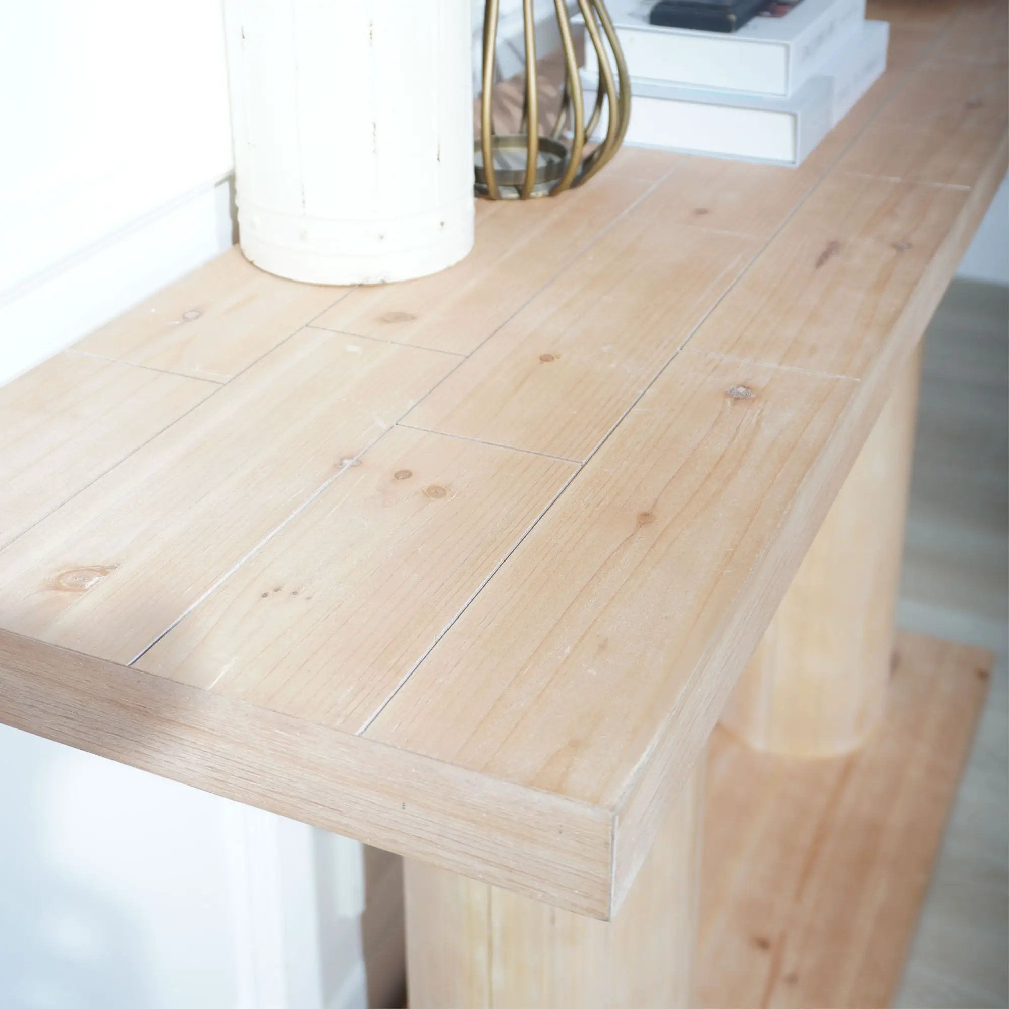 Double Cylinder Base Console Table For Living Room - Multi by Unique Piece Furniture