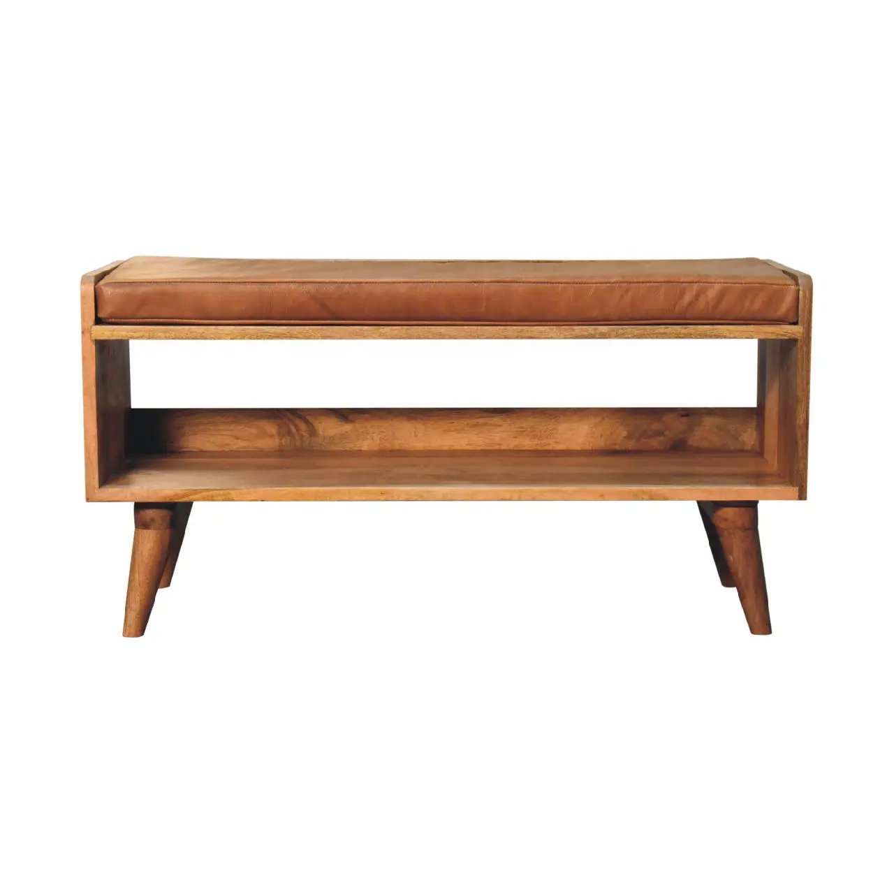 Solid Wood Bench With Upholstered Sea by HouseOfZazla