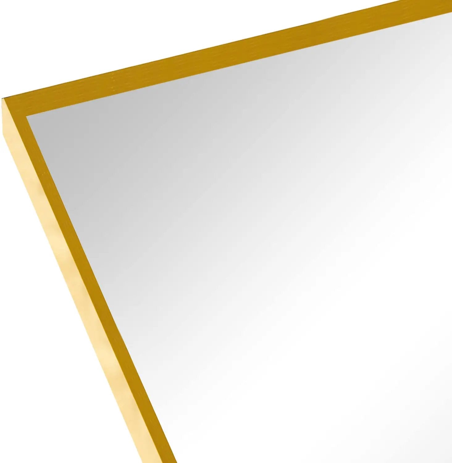 24x36 Inch Gold Metal Framed Arched Mirror by BLAKHOM