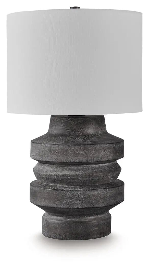 Wahida - Poly Table Lamp - Distressed Black by Unique Piece Furniture