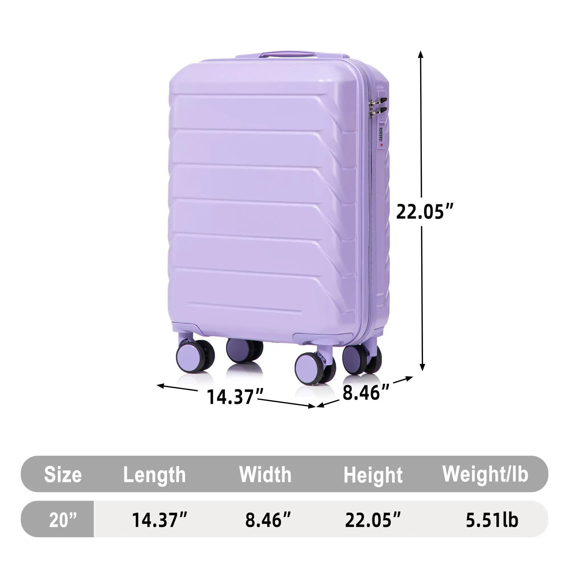 20 Inch ABS Hard Shell Travel Checked Luggage by HouseOfZazla