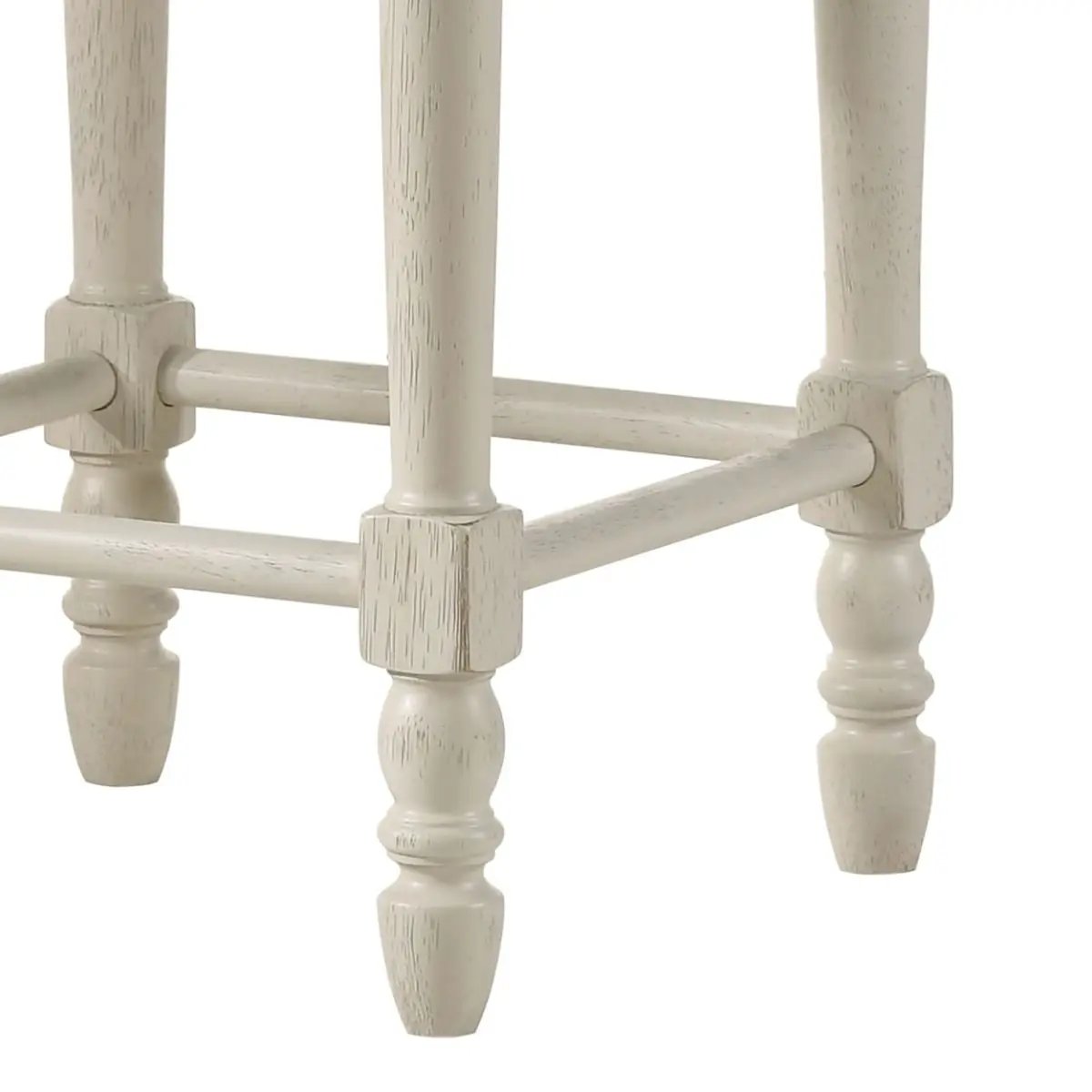 Tasnim - Counter Height Stool (Set of 2) - Tan Fabric & Antique White by Unique Piece Furniture