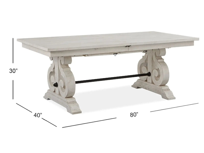 Bronwyn - Rectangular Dining Table - Alabaster, photo 4 of 7