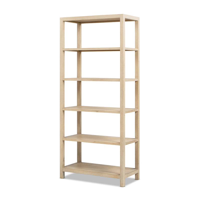 Ellis 71' Reclaimed Wood 5-Shelf Open Frame Bookcase by HouseOfZazla