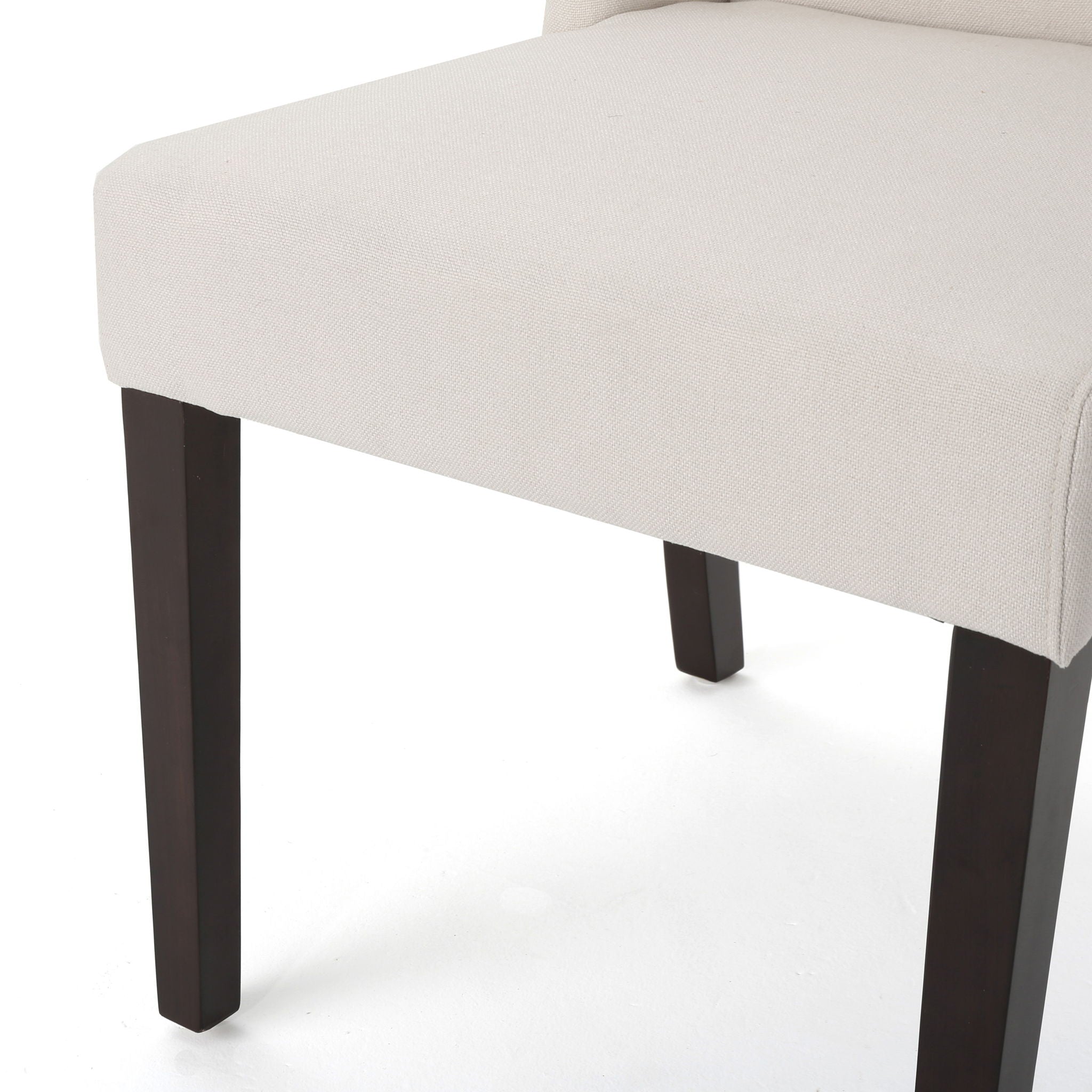 Modern Wingback Dining Chair (Set of 2) With Upholstered - Ivory by HouseOfZazla