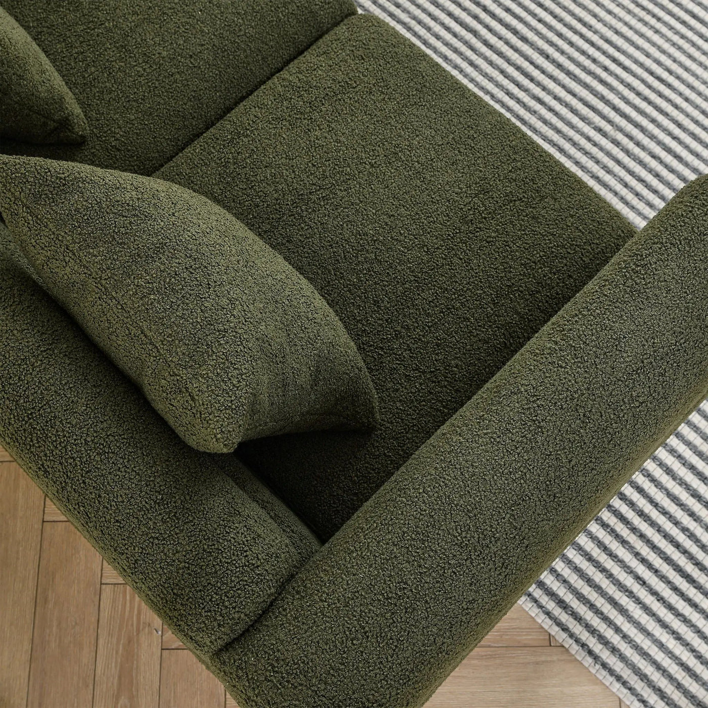 Oversized 2 Seater Sectional Sofa With Deep Seating And 2 Pillows by HouseOfZazla