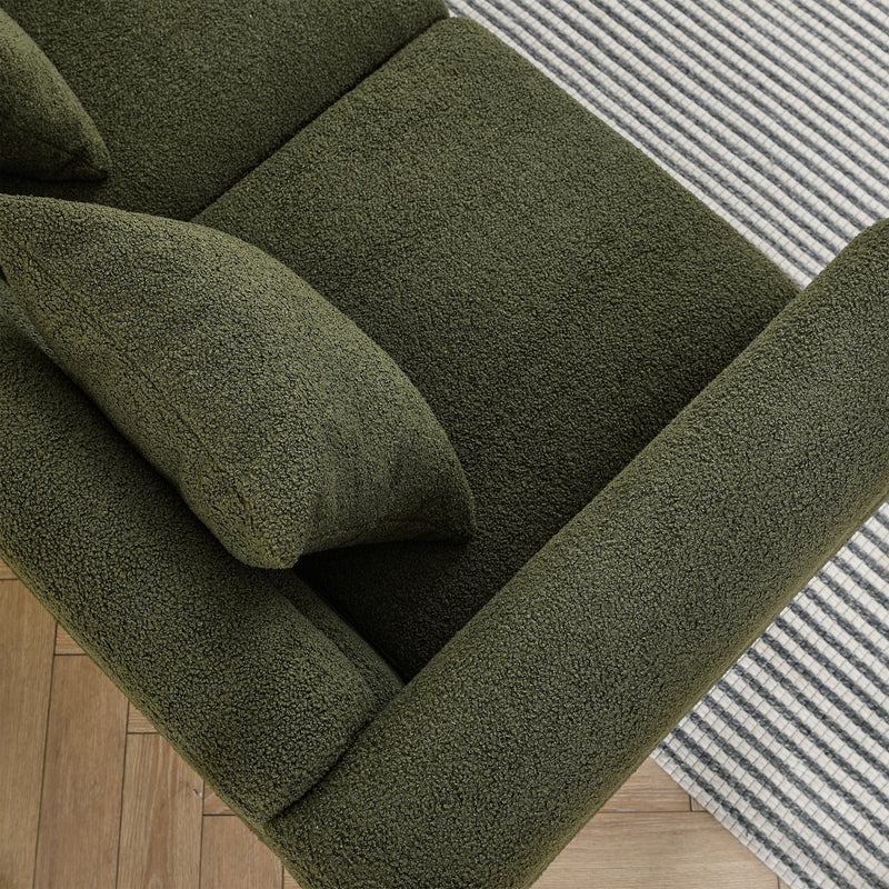 Oversized 2 Seater Sectional Sofa With Deep Seating And 2 Pillows by HouseOfZazla