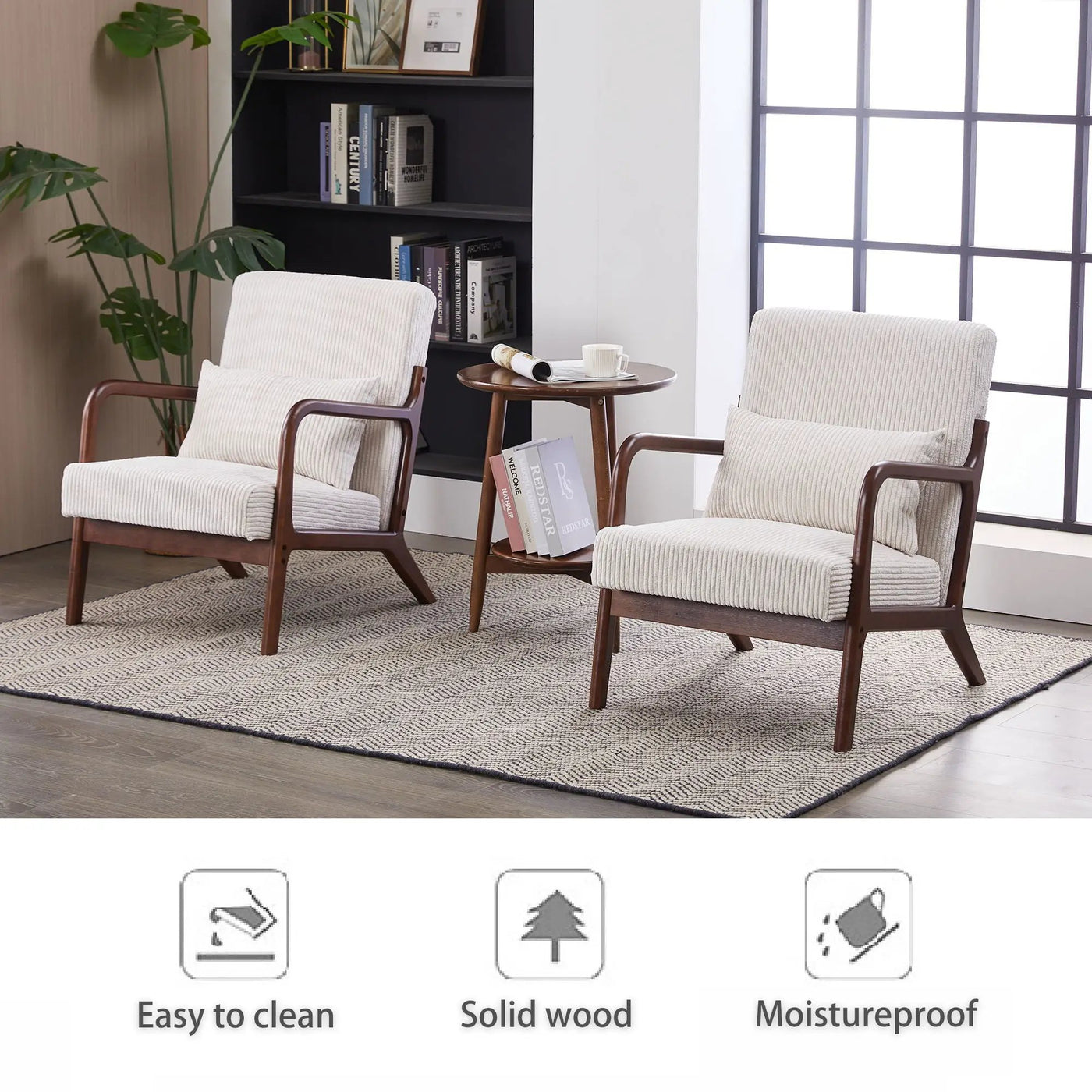 Accent Chair With Pillow And Wood Frame by HouseOfZazla