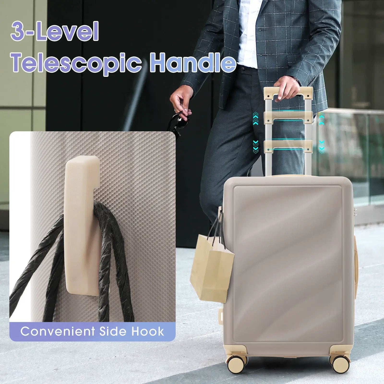 3 Piece Lightweight ABS Luggage Set by HouseOfZazla