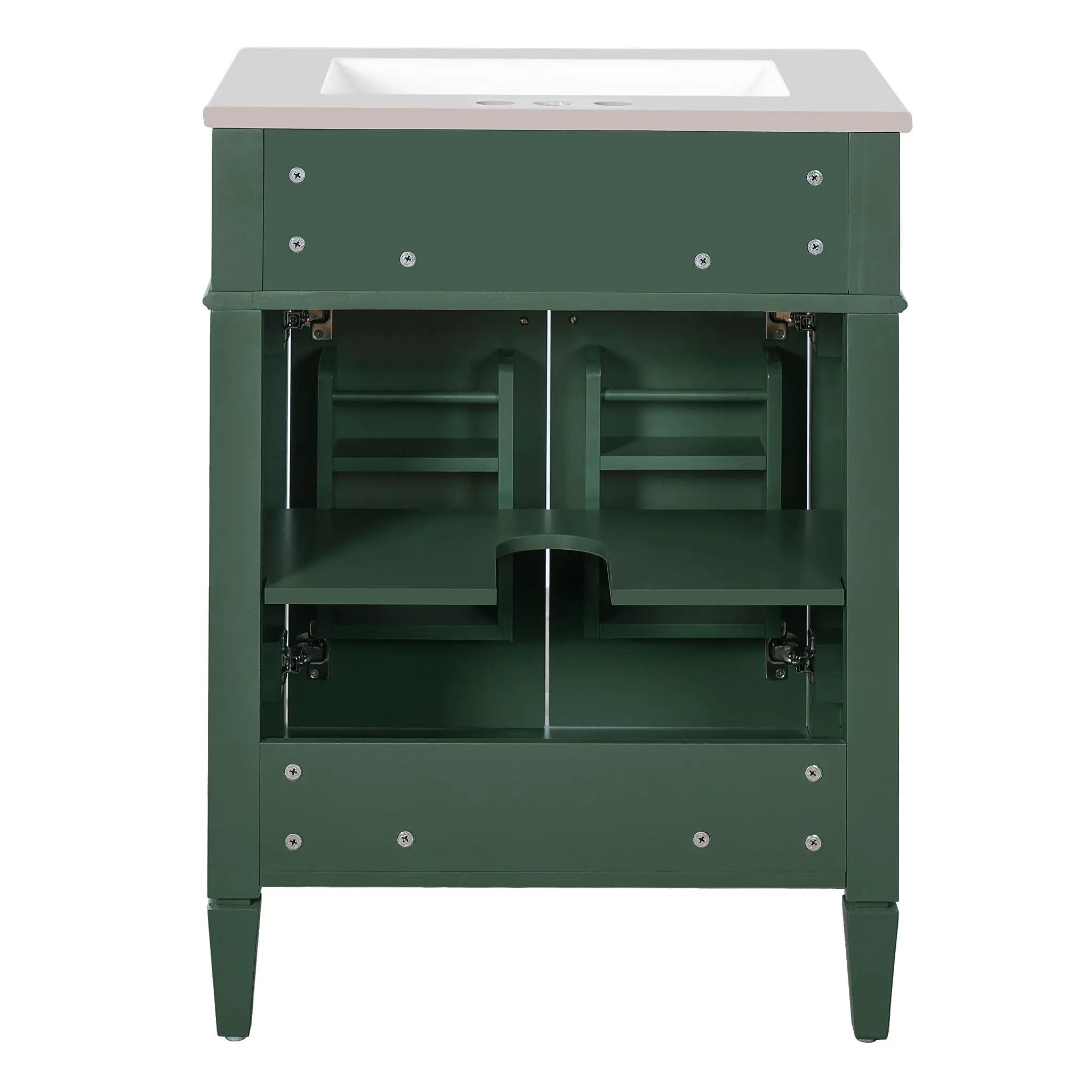 Bathroom Vanity With 2 Doors And Tip Out Drawer, Soft Closing Hinges