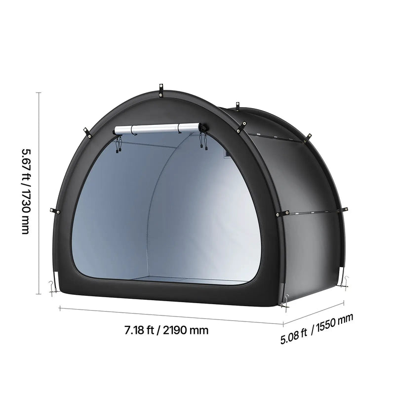 Outdoor Bike Storage Tent Fan-Shaped Waterproof Bike Tent for 4 to 5 Bikes by HouseOfZazla