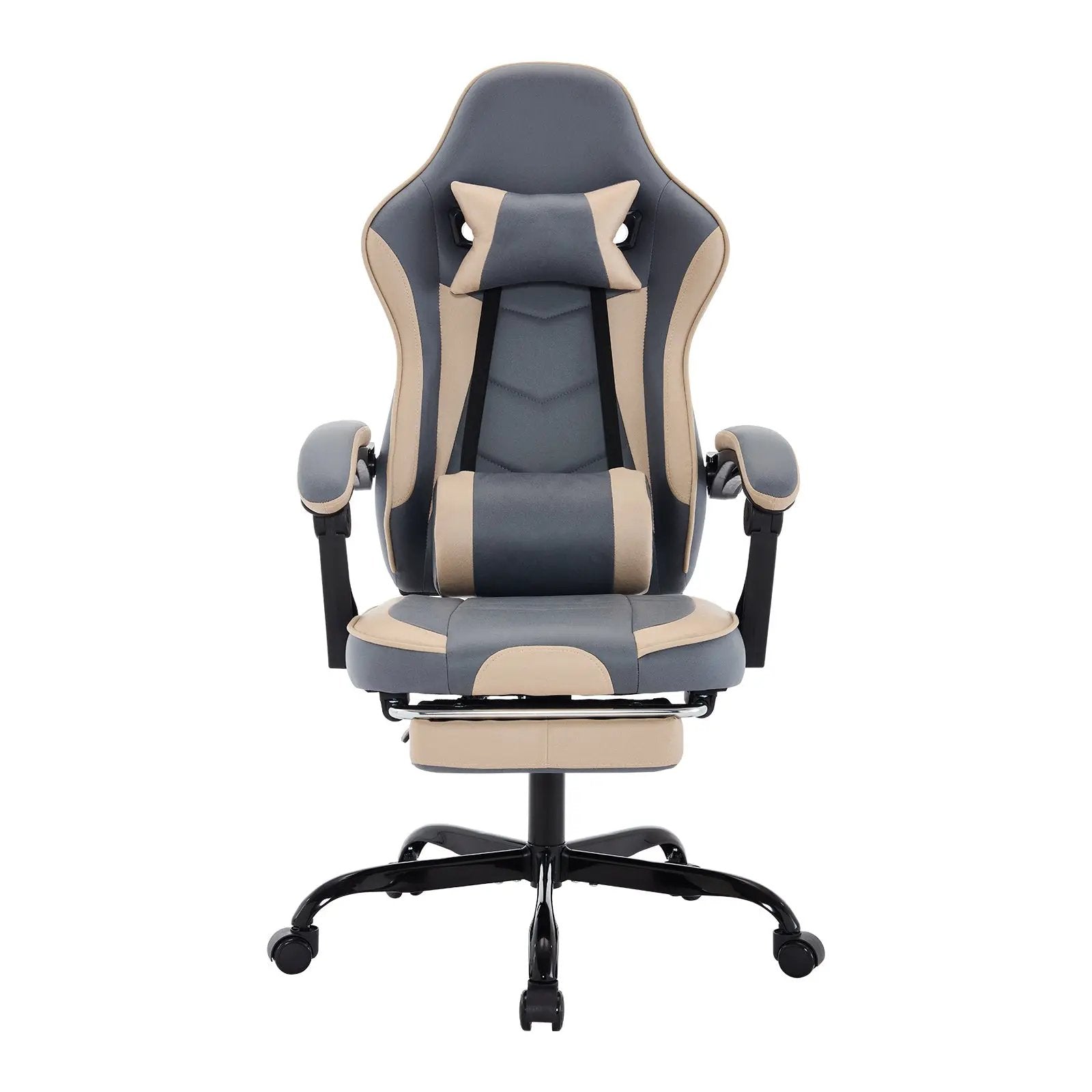 Gaming Chair with Footrest and Massage Lumbar Support by HouseOfZazla