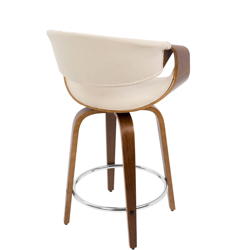 Curvini Mid - Century Modern Fixed Height Counter Stool With Swivel (Set of 2) by HouseOfZazla