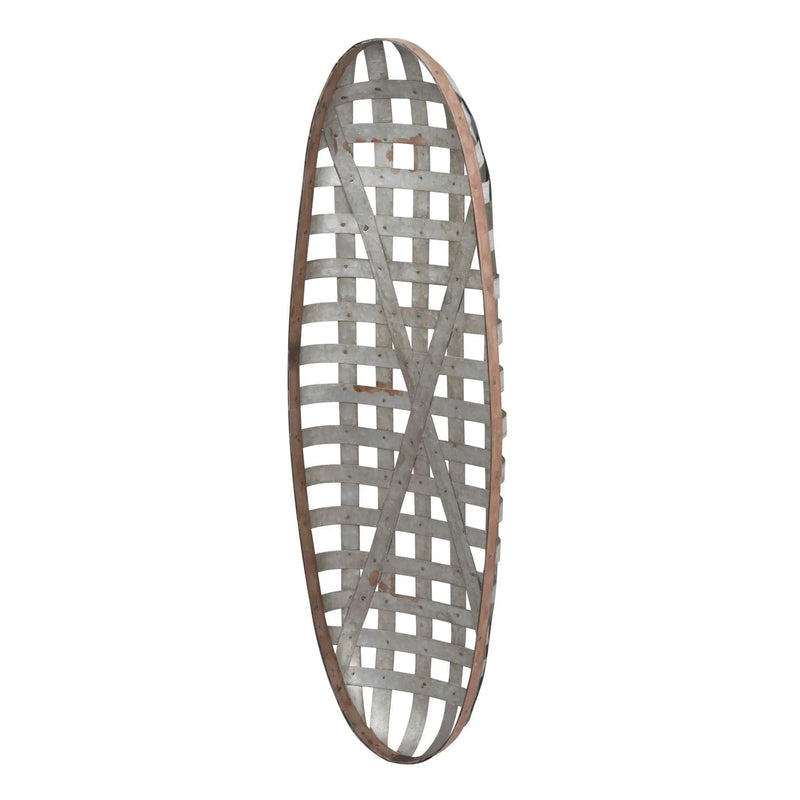 Metal Wall Art With Grid Pattern - Silver by Unique Piece Furniture
