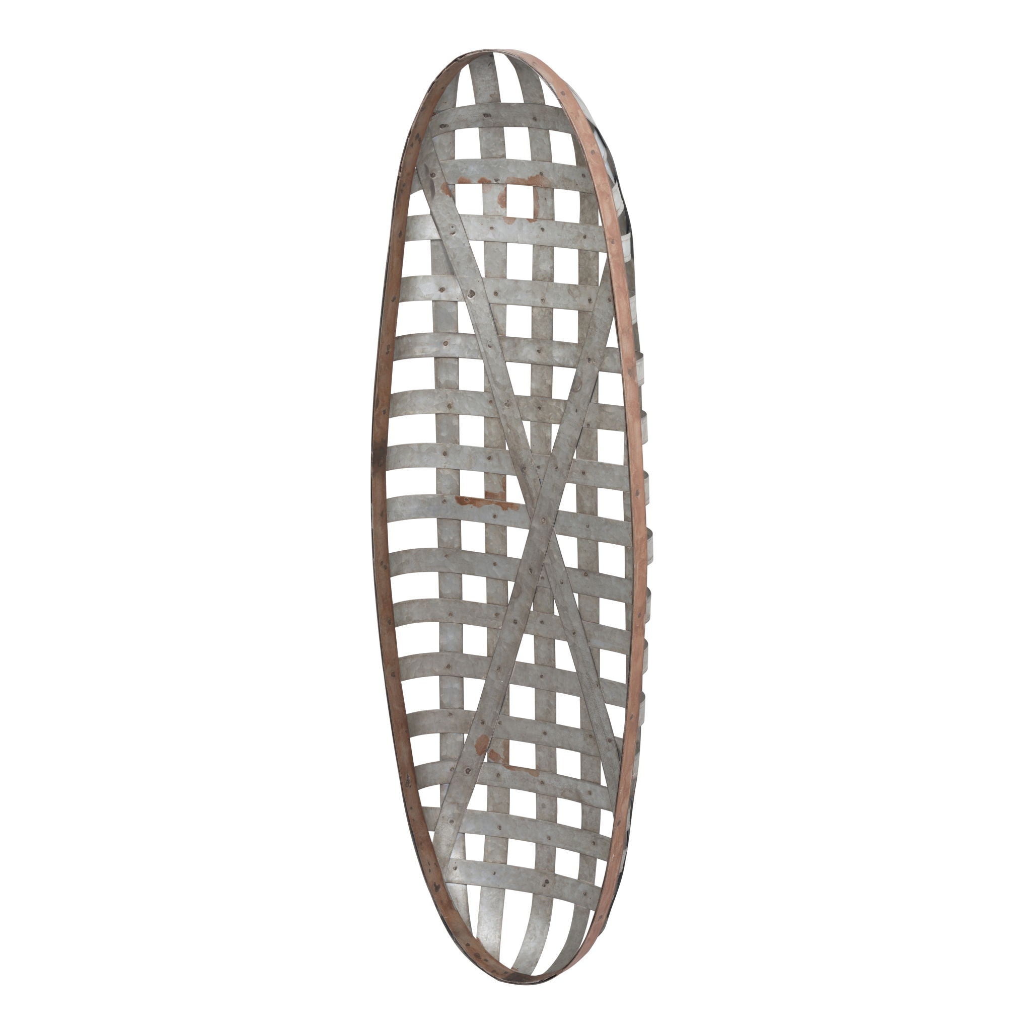 Metal Wall Art With Grid Pattern - Silver by HouseOfZazla