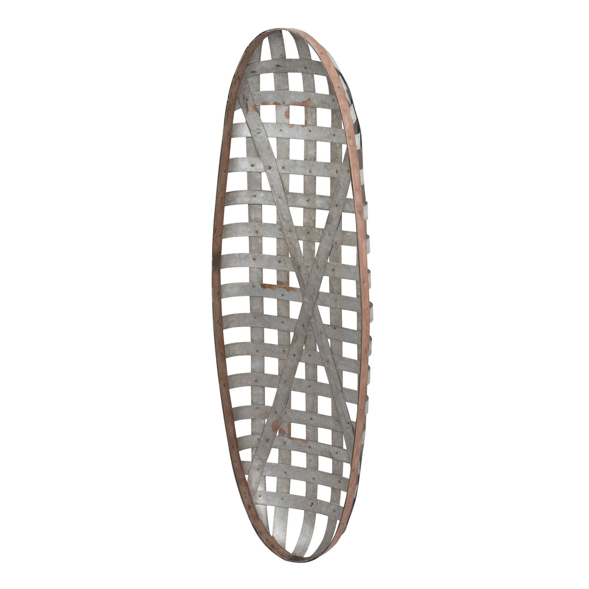 Metal Wall Art with Grid Pattern - Silver, photo 6 of 8
