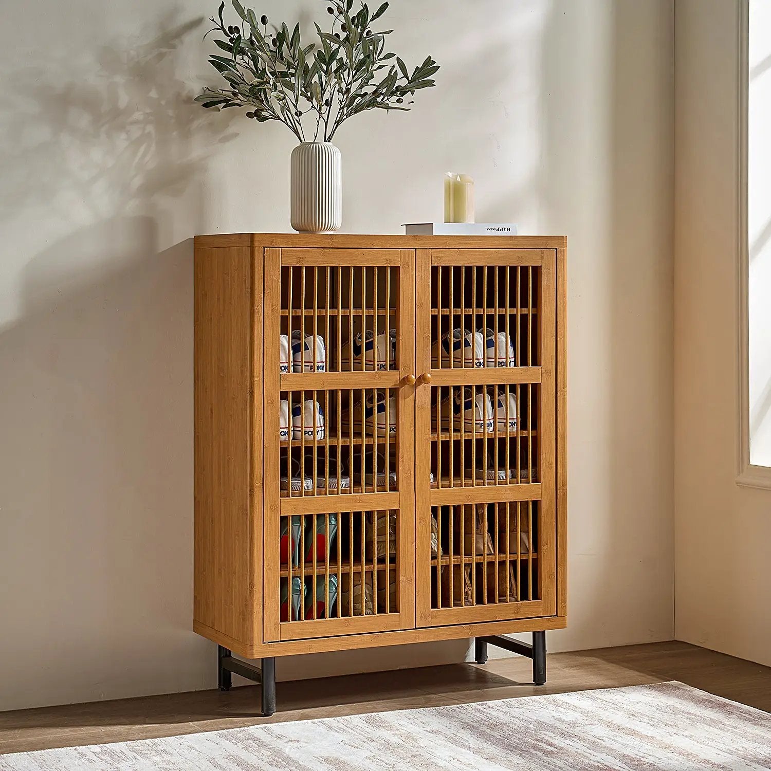 Shoe Cabinet with Shutter Doors by HouseOfZazla