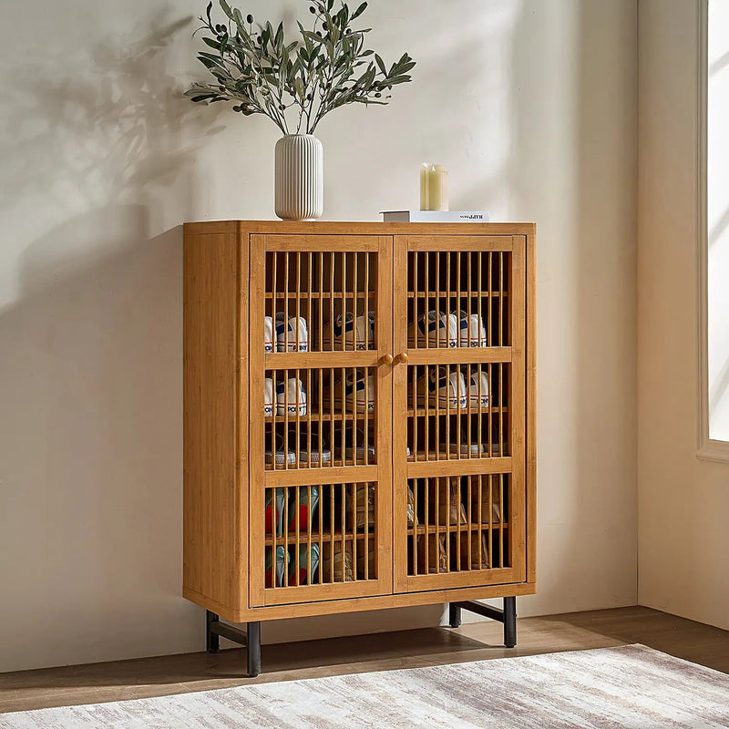 Shoe Cabinet with Shutter Doors by HouseOfZazla