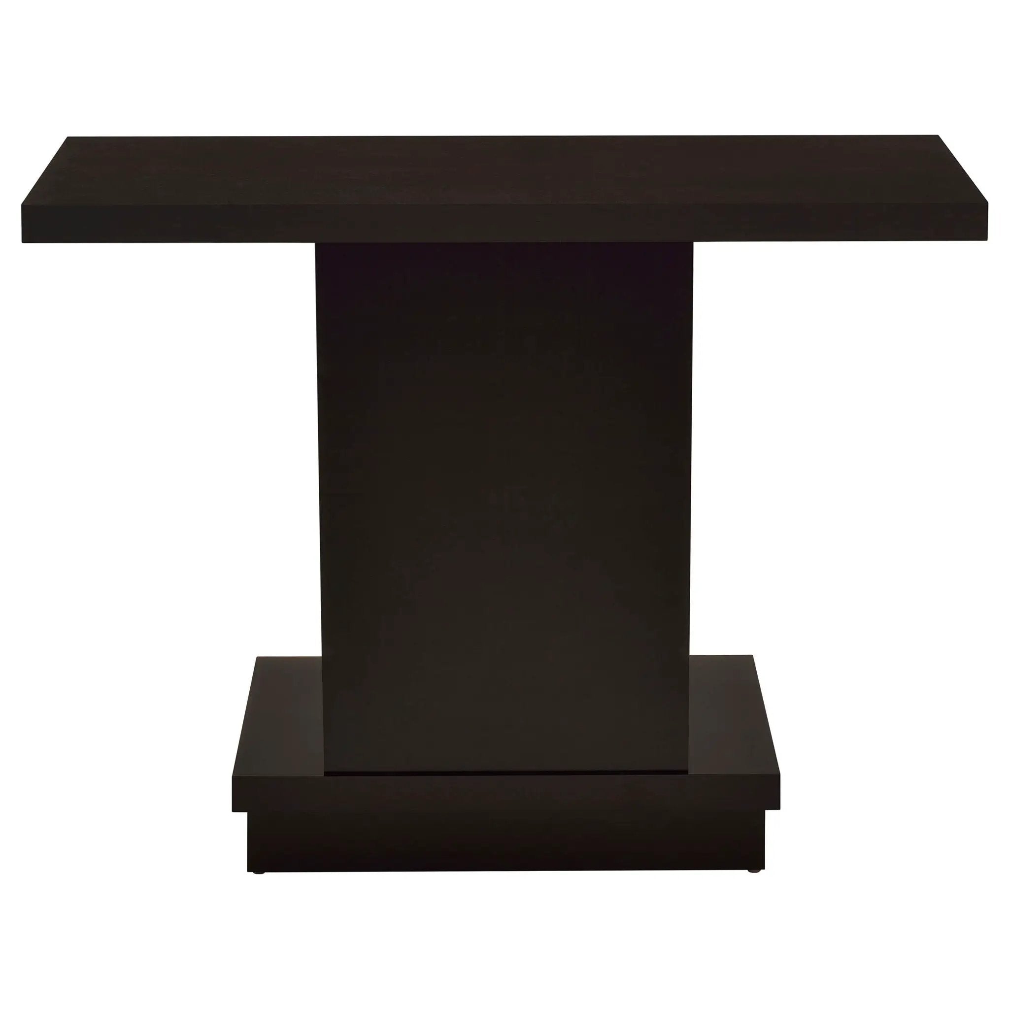 Reston Engineered Wood Pedestal Console Table Cappuccino by Unique Piece Furniture