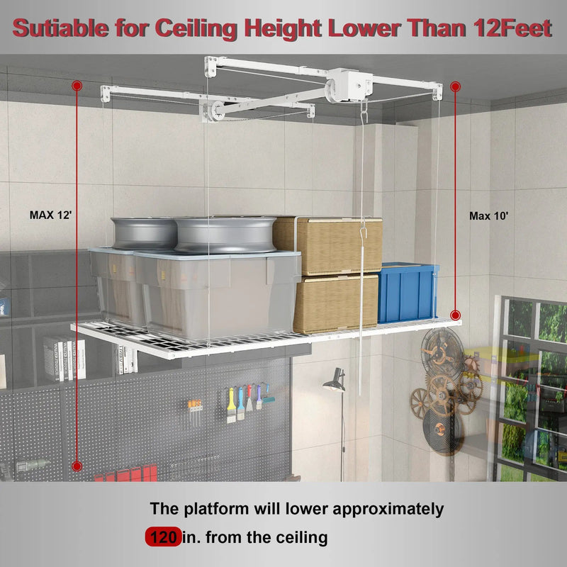 Overhead Garage Storage Rack - 4x8 FT by HouseOfZazla