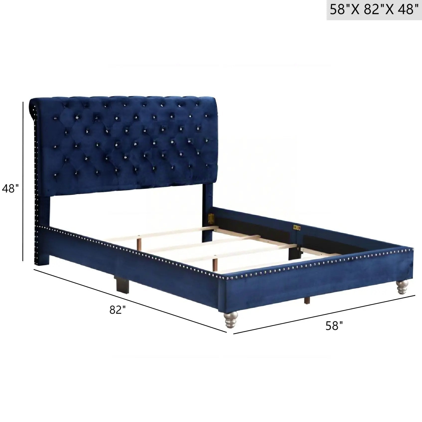 Elegant Transitional Upholstered Bed by HouseOfZazla