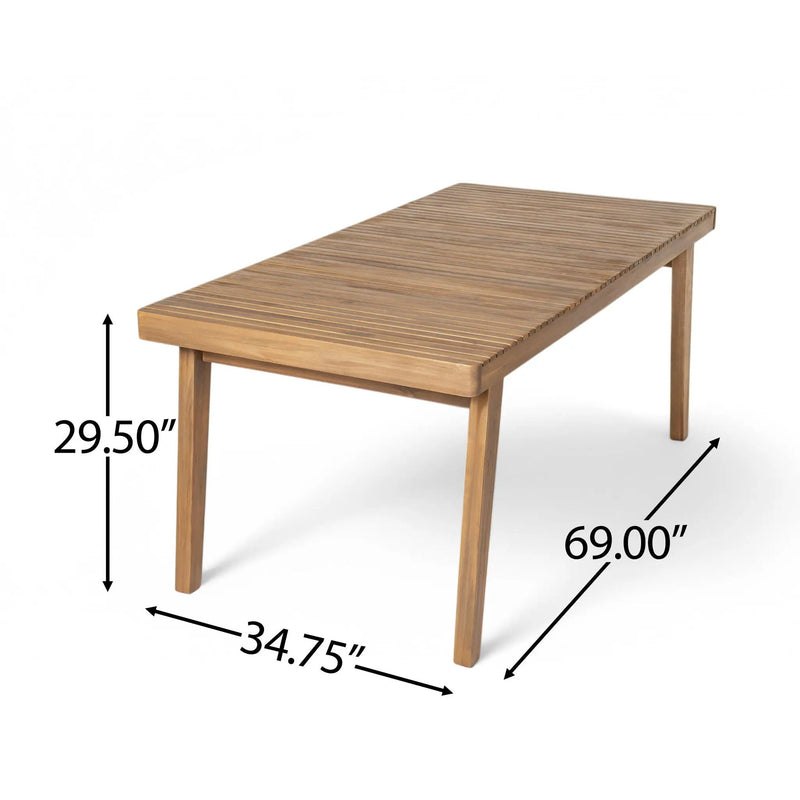 7 Piece Outdoor Dining Set With Table And Chairs - Beige / Brown by HouseOfZazla