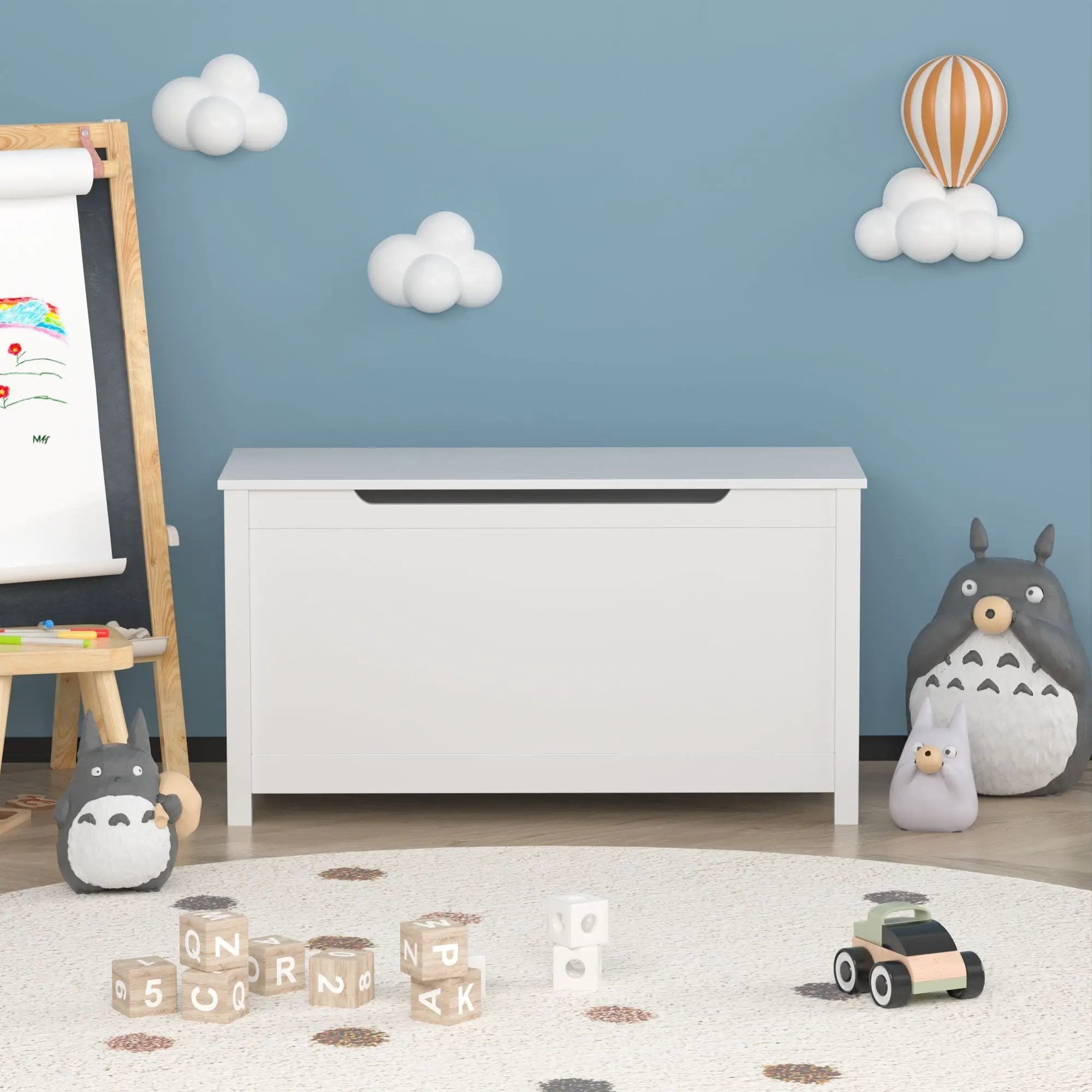 Toy Box Storage With Safety Hinged Lid by Unique Piece Furniture
