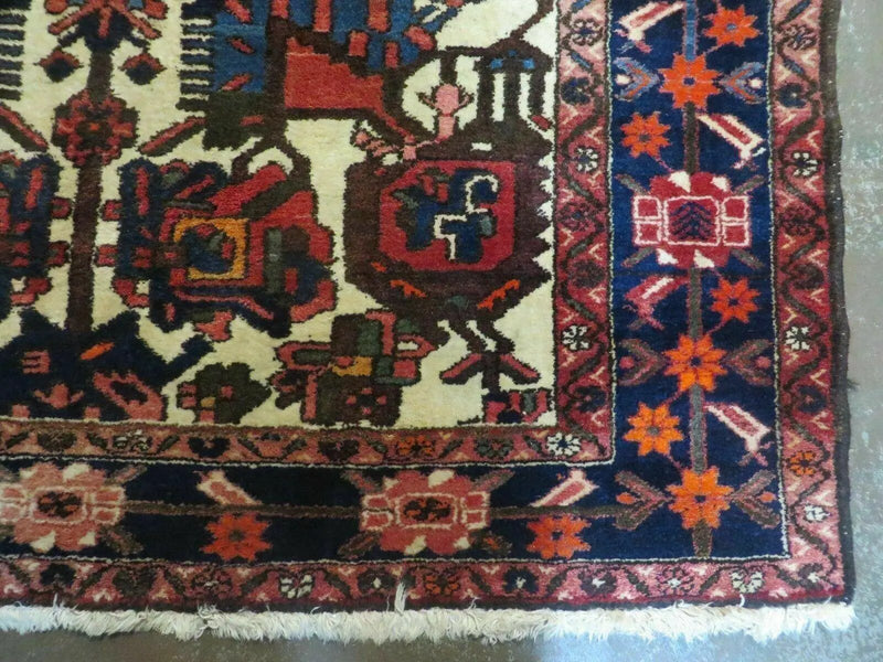 5.5' X 10.5' Antique Handmade Indian Floral Oriental Wool Rug Tribal Veg Dye Nice by Jewel Rugs