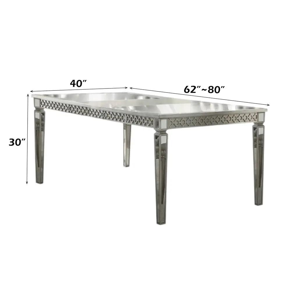 Kacela - Dining Table - Mirrored & Champagne by Unique Piece Furniture