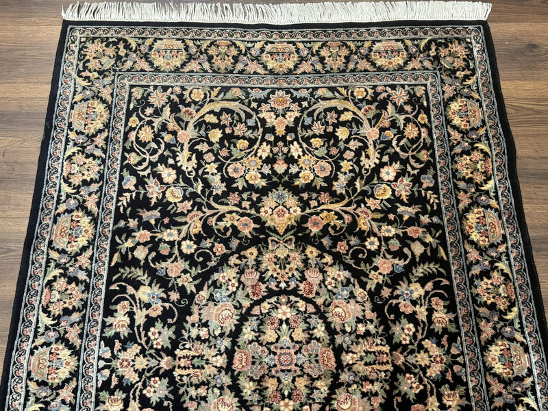 Sino Persian Rug 4x6, Very Fine 260 KPSI, Floral Medallion, Hand Knotted Wool Carpet by Jewel Rugs