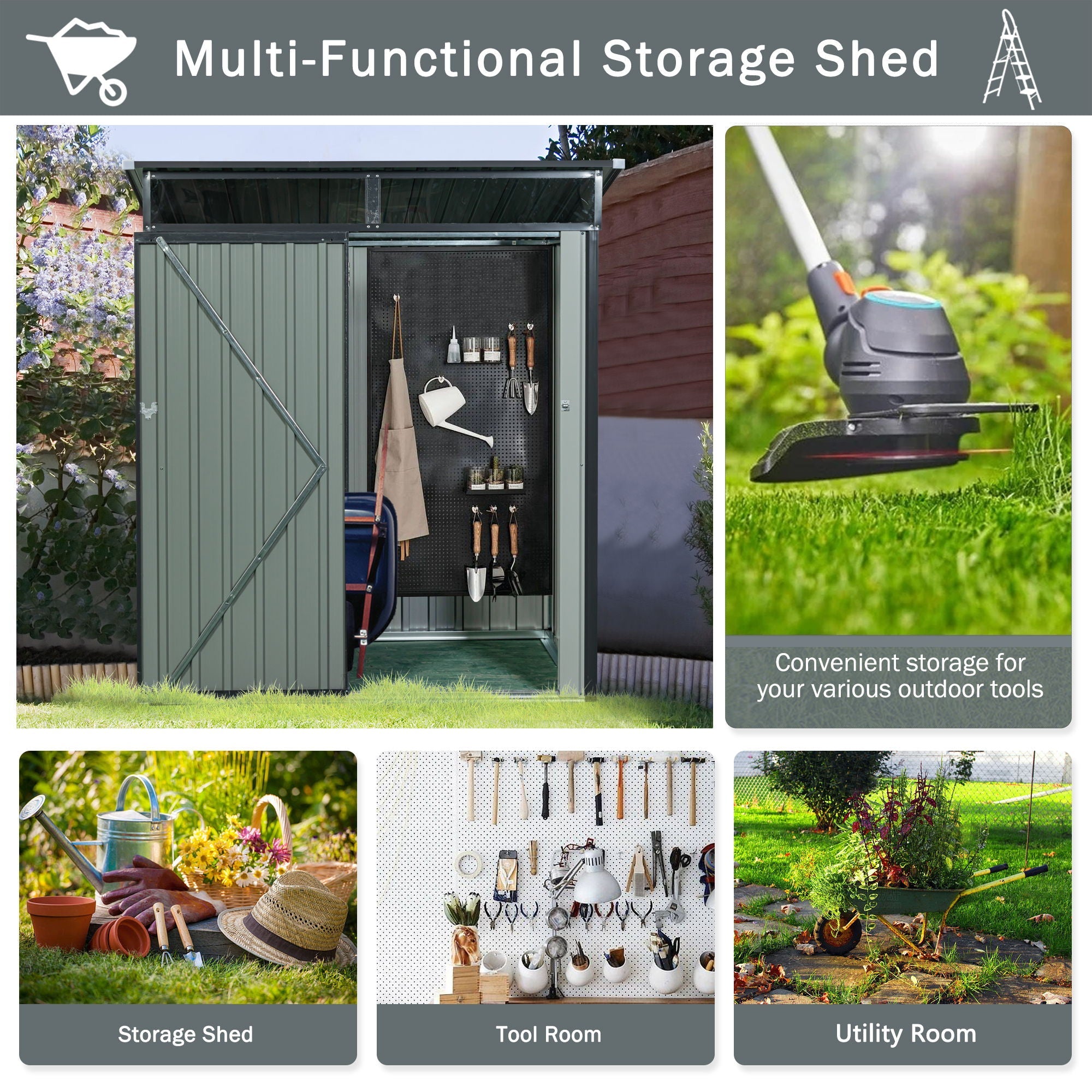 Outdoor Metal Storage Shed Transparent Plate by HouseOfZazla