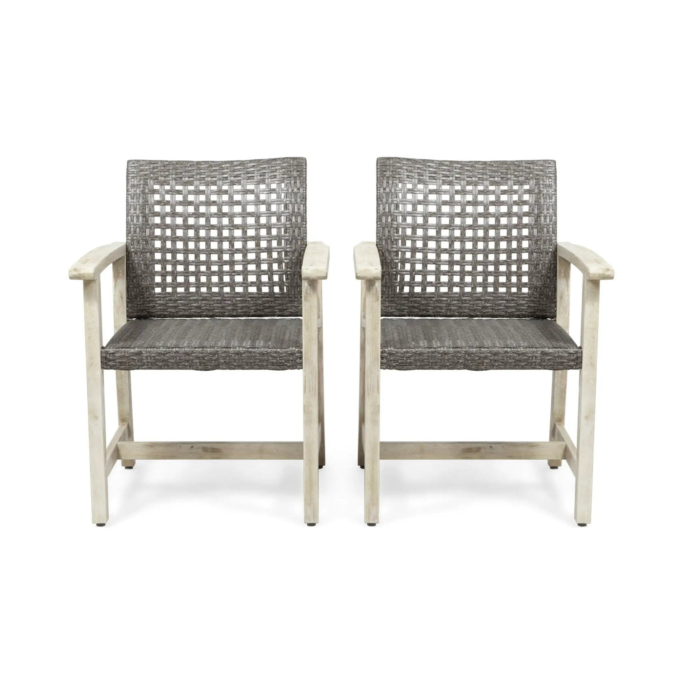 Outdoor Dining Chair Acacia Wood Frame (Set of 2) by HouseOfZazla