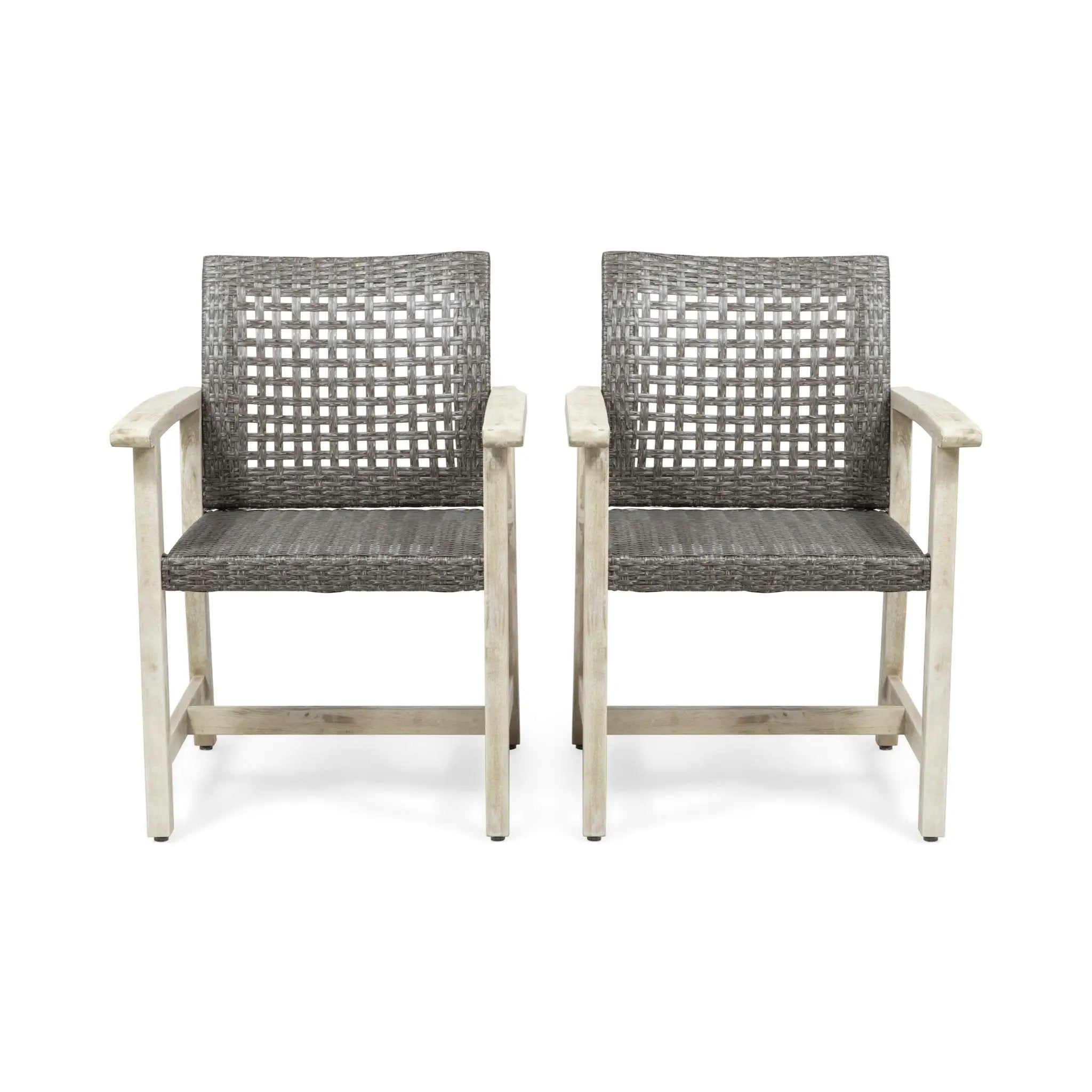 Outdoor Dining Chair Acacia Wood Frame (Set of 2) by HouseOfZazla