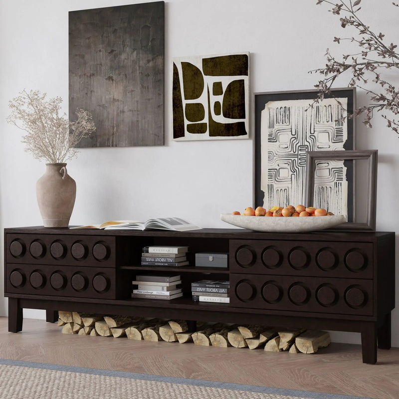 Media Console With 4 Drawers And Cable Management by Unique Piece Furniture