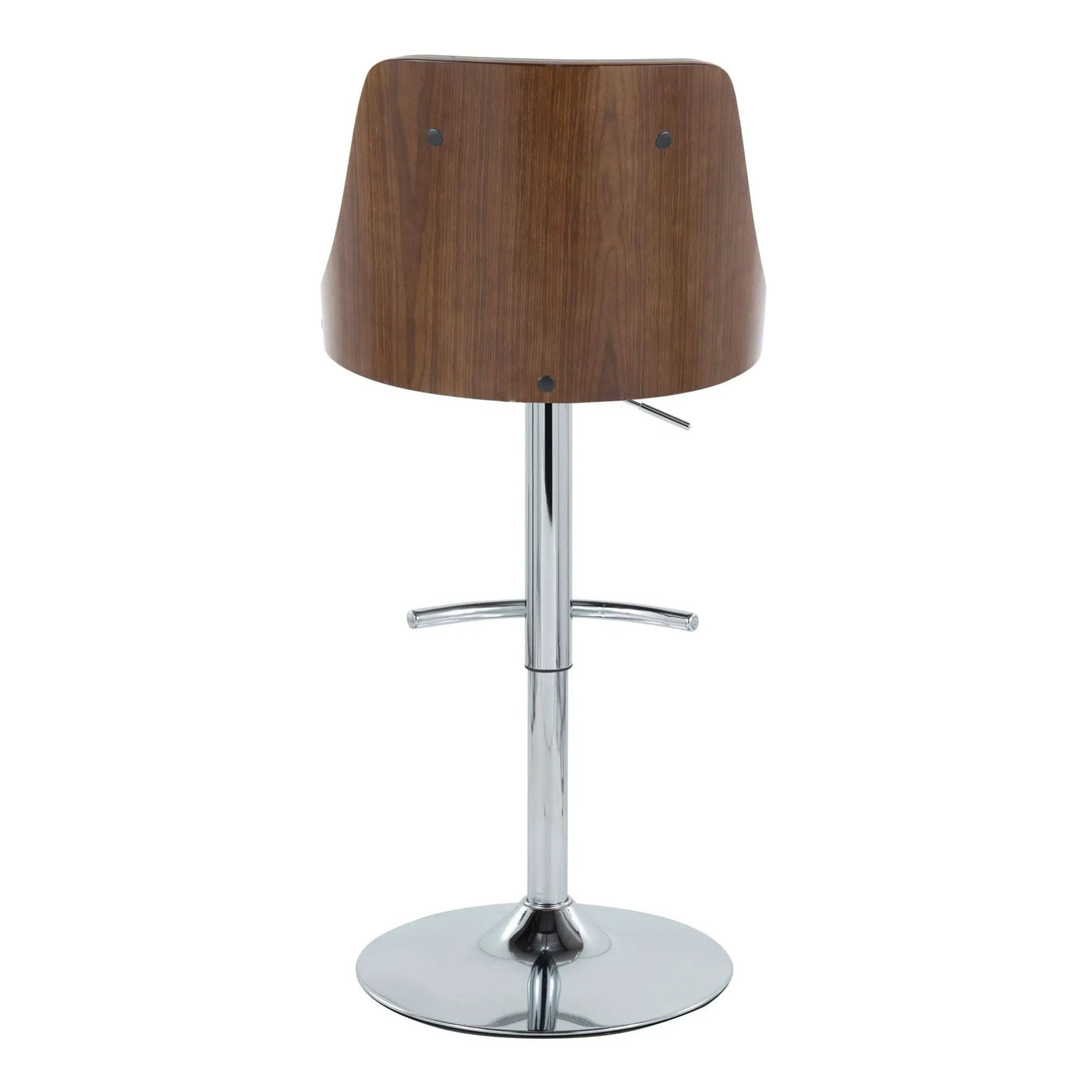 Gianna - Mid Century Modern Adjustable Barstool With Swivel With Rounded T Footrest (Set of 2) by HouseOfZazla