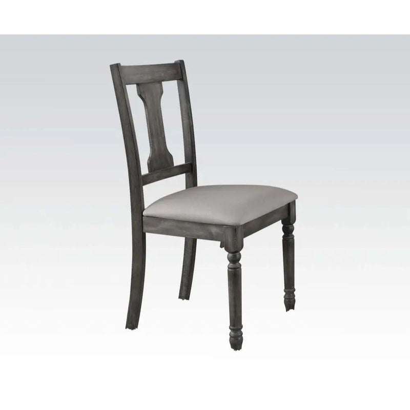 Wallace - Side Chair (Set of 2) - Tan Linen & Weathered Gray by Unique Piece Furniture