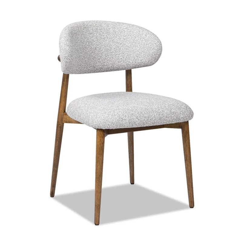 Locke - Modern Upholstered Dining Chair With Frame - Salt / Pepper by HouseOfZazla