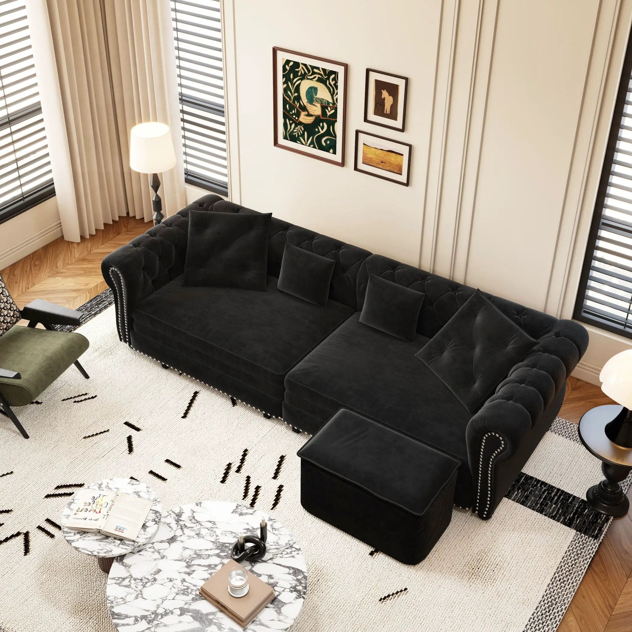 3 In 1 Convertible Sleeper Sofa Bed With Movable Ottoman by HouseOfZazla