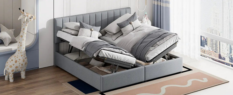 Upholstered Platform Bed With A Hydraulic Storage System by HouseOfZazla