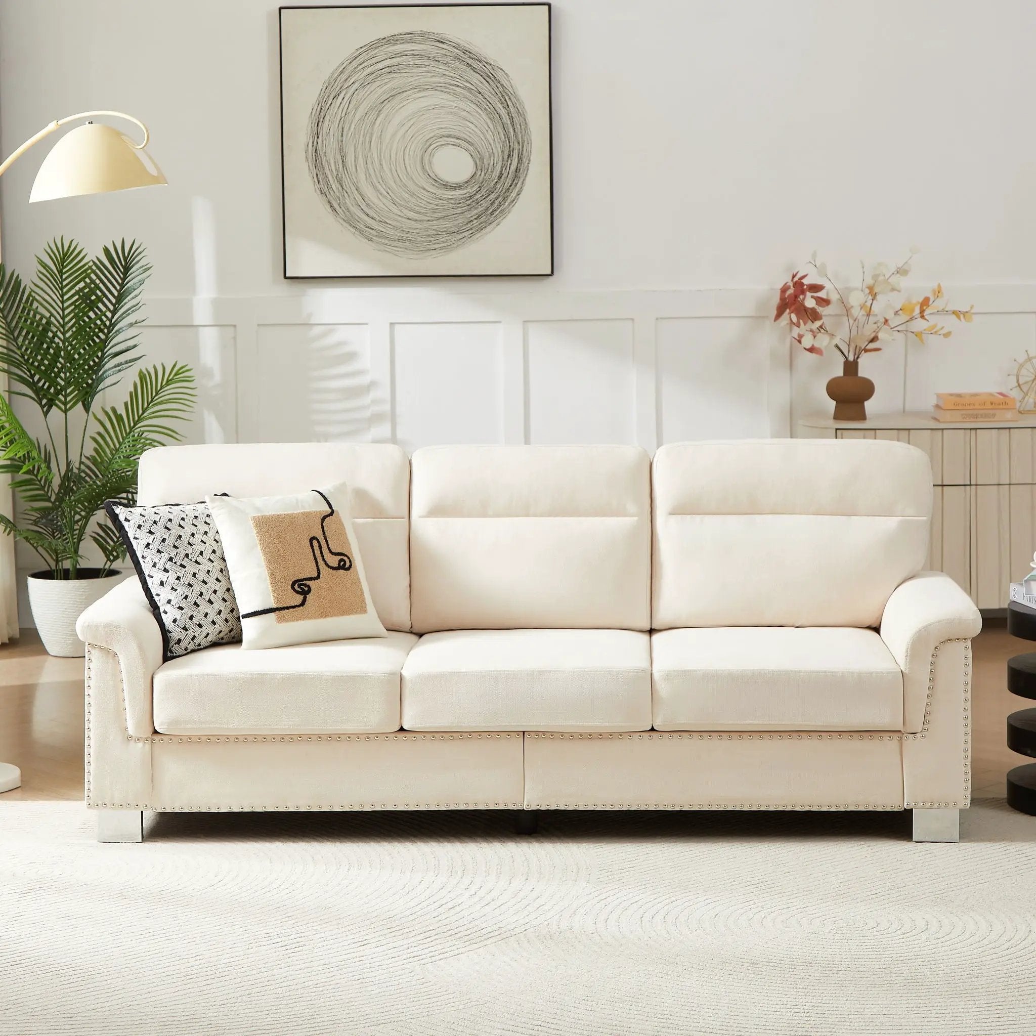 3 Seater Elegant Stationary Sofa by Unique Piece Furniture