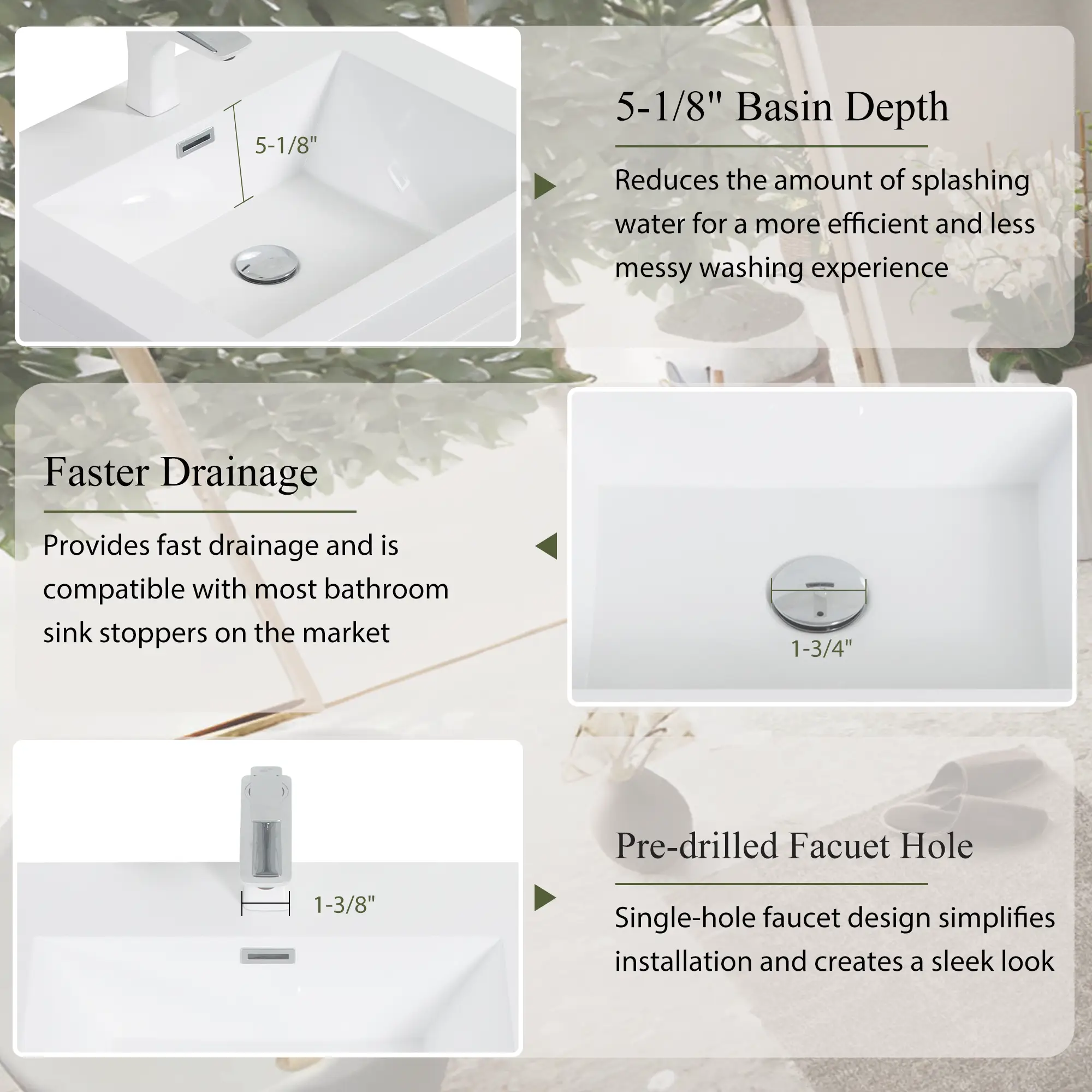 24" Wall-Mounted Bathroom Vanity with Sink and Storage Cabinet by HouseOfZazla