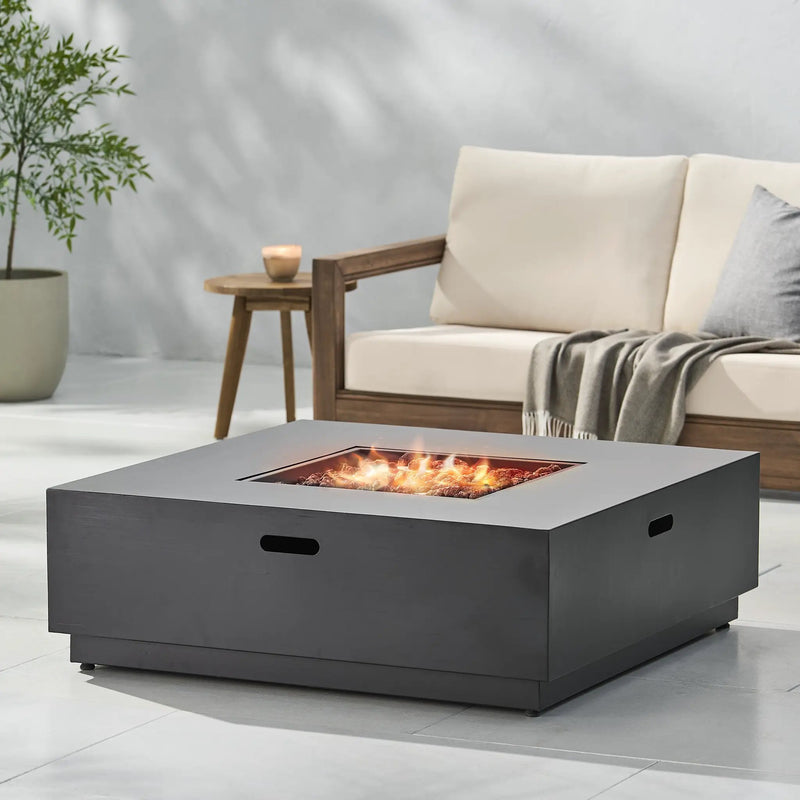 39'' Square Iron Fire Pit - 50,000 BTU by HouseOfZazla