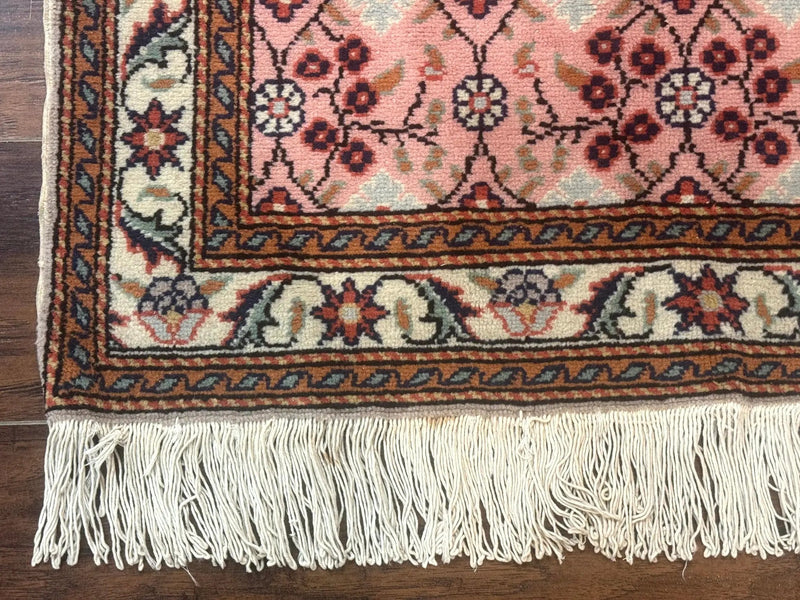 Turkish Sivas Rug 3x4, Pink, Handmade, Wool, Vintage by Jewel Rugs