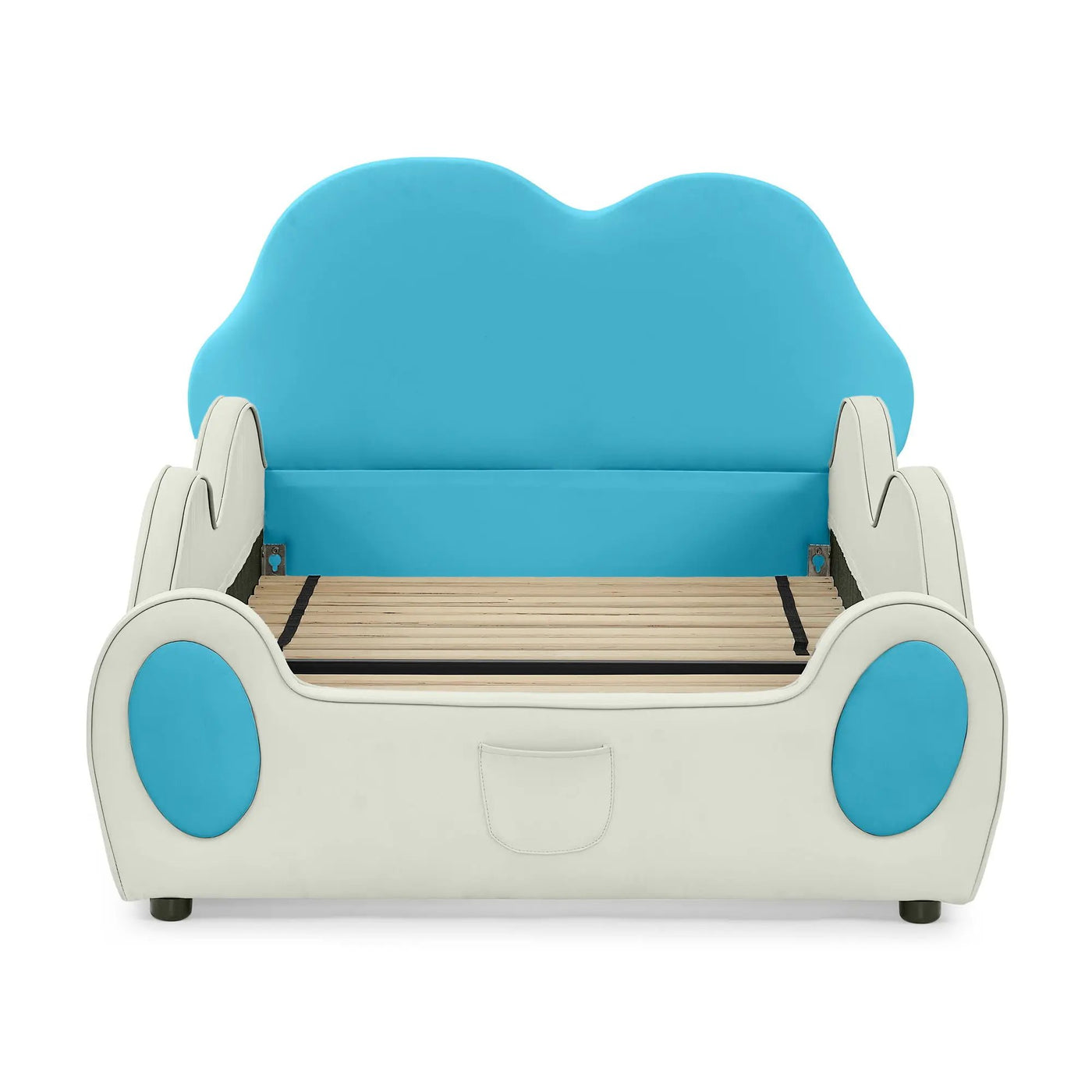 Cute Cloud Shape Bed With Guardrails Cartoon Design, Storage Pocket by HouseOfZazla