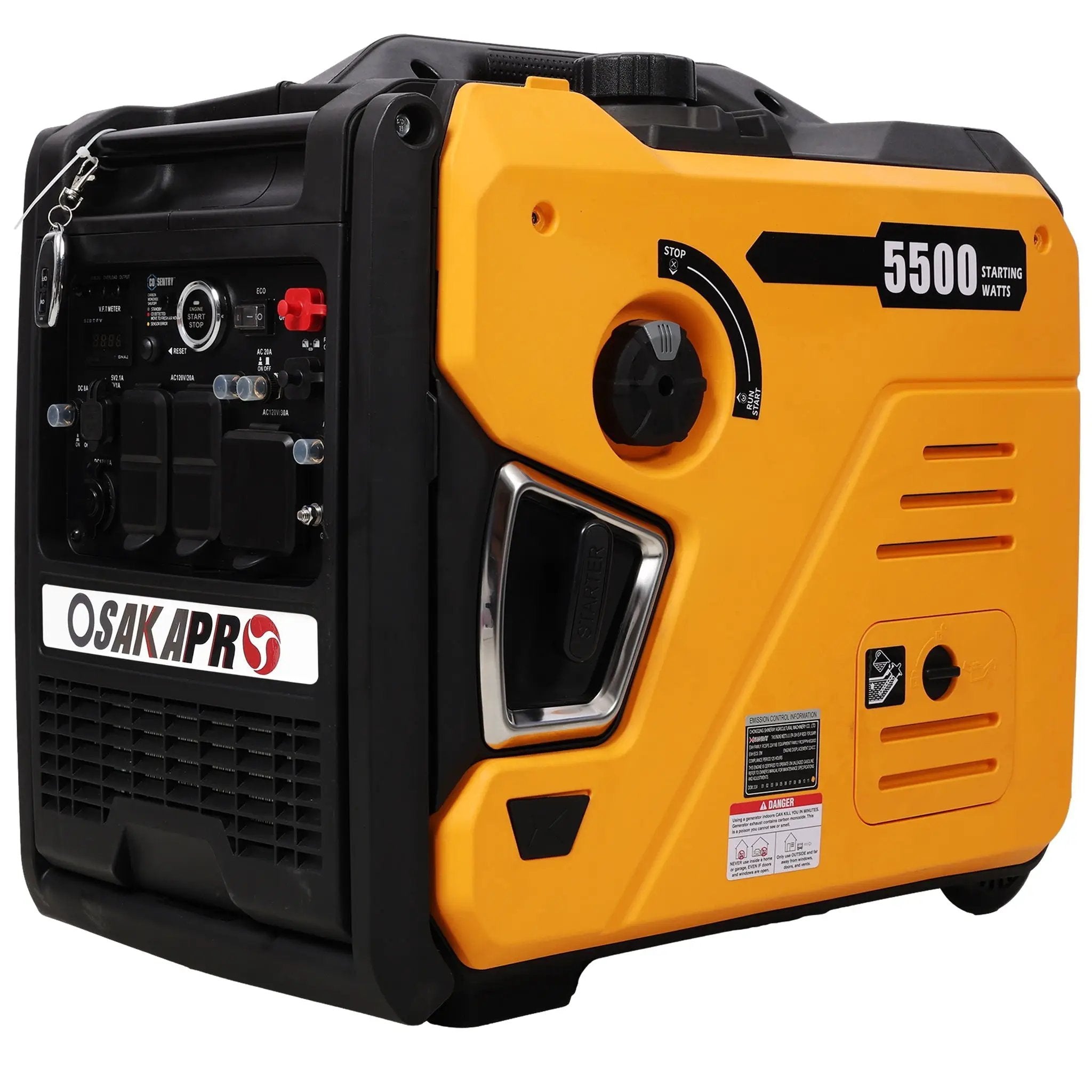 Super Quiet Inverter Generator 5.5Kw Portable Electric & Remote Start Aluminum, 224Cc 4 Stroke by HouseOfZazla