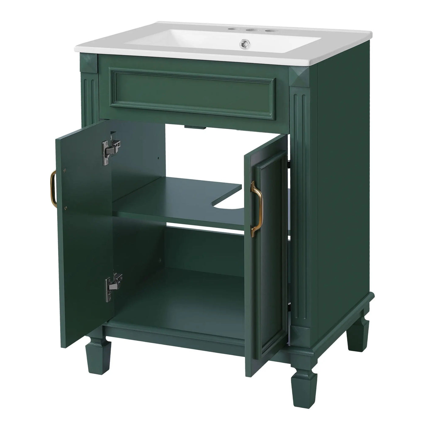 Bathroom Vanity With Top Sink and Soft Closing Doors by HouseOfZazla