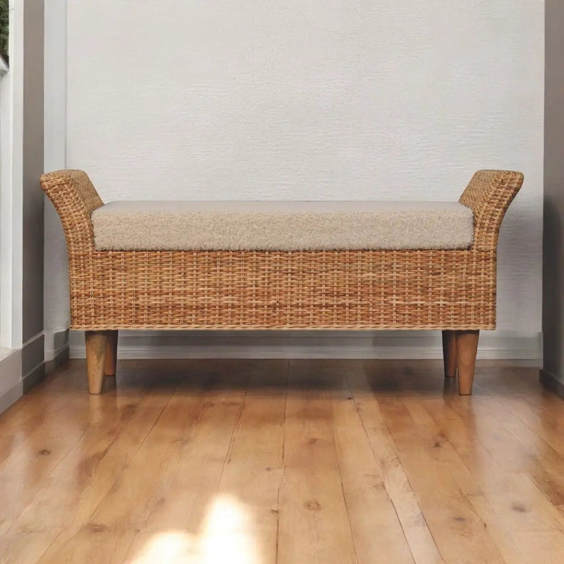 Riviera - Woven Bench - Oak by Unique Piece Furniture
