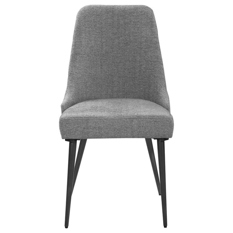 Side Chairs Upholstered With Tapered Legs (Set of 2) - Gray by HouseOfZazla